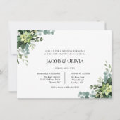 Eucalyptus bruiloft repetitie diner uitnodiging (Voorkant)