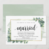 Eucalyptus bruiloft repetitie diner uitnodiging (Voorkant / Achterkant)