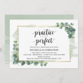 Eucalyptus bruiloft repetitie diner uitnodiging (Voorkant / Achterkant)