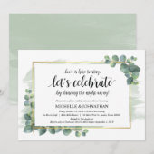 Eucalyptus bruiloft repetitie diner uitnodiging (Voorkant / Achterkant)