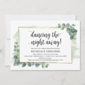 Eucalyptus bruiloft repetitie diner uitnodiging (Voorkant)