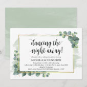 Eucalyptus bruiloft repetitie diner uitnodiging (Voorkant / Achterkant)