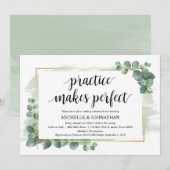Eucalyptus bruiloft repetitie diner uitnodiging (Voorkant / Achterkant)