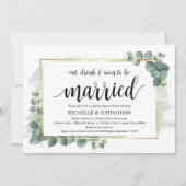 Eucalyptus bruiloft repetitie diner uitnodiging (Voorkant)