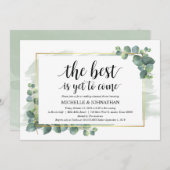 Eucalyptus bruiloft repetitie diner uitnodiging (Voorkant / Achterkant)