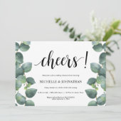 Eucalyptus bruiloft repetitie diner uitnodiging (Staand voorkant)