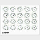 Eucalyptus Bruiloft Ronde Sticker (Vel)