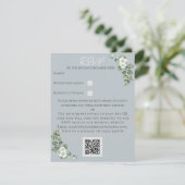 Eucalyptus bruiloft RSVP met reactie Kaart (Staand voorkant)