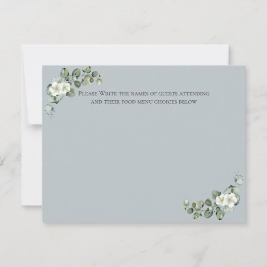 Eucalyptus bruiloft RSVP met reactie Kaart (Achterkant)