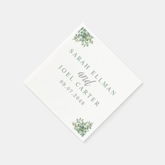 Eucalyptus Bruiloft Servet (Hoek)