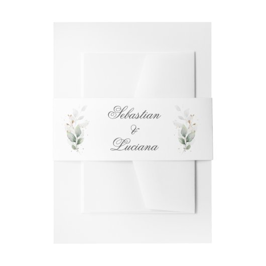 Eucalyptus bruiloft Spaans Uitnodigingen Wikkel (Voorkant Voorbeeld)