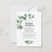 Eucalyptus Bruiloft Succulenten Groene Decoratie Notitiekaartje (Voorkant)