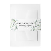 Eucalyptus bruiloft uitnodiging buik band uitnodigingen wikkel (Voorkant Voorbeeld)