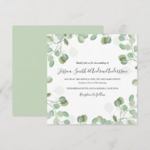 Eucalyptus bruiloft uitnodiging rustieke groen Boh