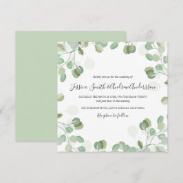 Eucalyptus bruiloft uitnodiging rustieke groen Boh