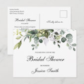 Eucalyptus Bruiloft Uitnodigingskaart Briefkaart (Voorkant / Achterkant)