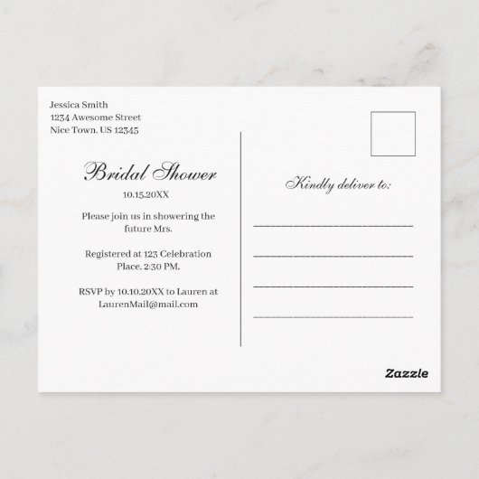 Eucalyptus Bruiloft Uitnodigingskaart Briefkaart (Achterkant)