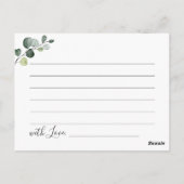Eucalyptus Bruiloft Uitnodigingskaart Idee Briefkaart (Achterkant)