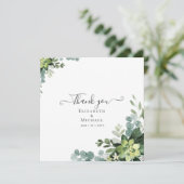 Eucalyptus Bruiloft - Waterverf Groene Bladeren Kaart (Staand voorkant)