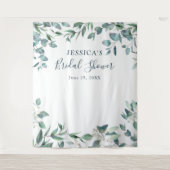 Eucalyptus Bruilofts Bruidsshower Chic Fotohokje A Wandkleed (Voorkant)