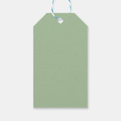 Eucalyptus Bruiloftsfeest Elegant Cadeaulabel (Achterkant)