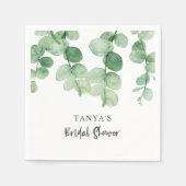 Eucalyptus Bruiloftsfeest Elegant op Maat Servet (Voorkant)