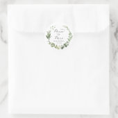 Eucalyptus Bruiloftsfeest Klassieke Ronde Sticker (Tas)