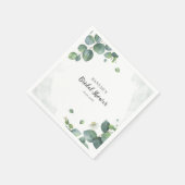 Eucalyptus Bruiloftsfeest Scriptie Papier Servet (Hoek)