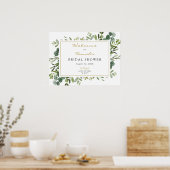Eucalyptus Bruiloftsfeest Welkom Bord Poster (Keuken)