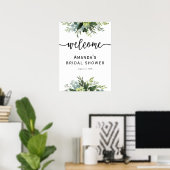 Eucalyptus Bruiloftsfeest Welkomstbord Poster (Thuiskantoor)