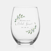 Eucalyptus Bruiloftsfeest Wijnglas Zonder Voet (Voorkant)