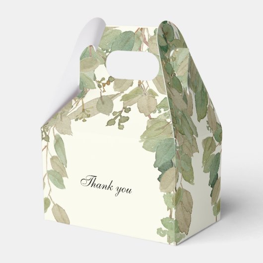 Eucalyptus Bruiloftsfeestje Bedankdoosjes (Achterkant)