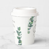 Eucalyptus - bruiloftsfeestje papieren bekers (Rechts)