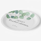 Eucalyptus - bruiloftsfeestje papieren bordje (Gekanteld)