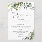Eucalyptus Bruiloftsmenu Menu (Voorkant)