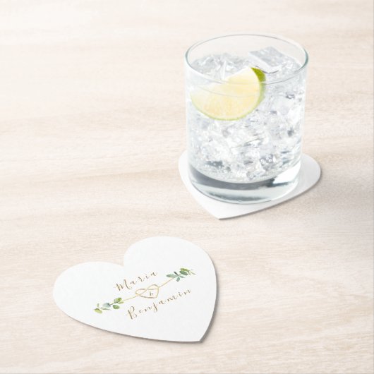 Eucalyptus Bruiloftspapier Coaster Kartonnen Onderzetters (Insitu)