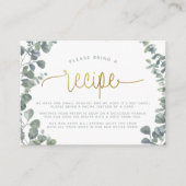Eucalyptus Bruiloftsrecept Aanvraag Informatiekaartje (Voorkant)