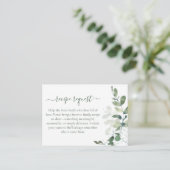 Eucalyptus Bruiloftsrecept Verzoek Informatiekaartje (Staand voorkant)
