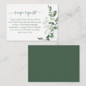 Eucalyptus Bruiloftsrecept Verzoek Informatiekaartje (Voorkant / Achterkant)