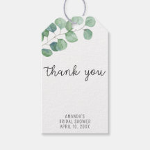 EUCALYPTUS - bruiloftsshower bedankkaartje