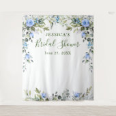 Eucalyptus Bruiloftsshower Chic Fotohokje Achtergr Wandkleed (Voorkant)