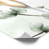 Eucalyptus Brunch Champagne Baby shower Welkom Poster (Hoek)