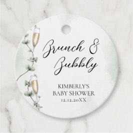 Eucalyptus Brunch Champagne Garden Baby shower Bedankjes Labels