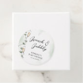 Eucalyptus Brunch Champagne Garden Baby shower Bedankjes Labels (In situ)