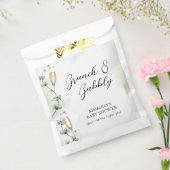 Eucalyptus Brunch Champagne Garden Baby shower Bedankzakje (Gezegeld)