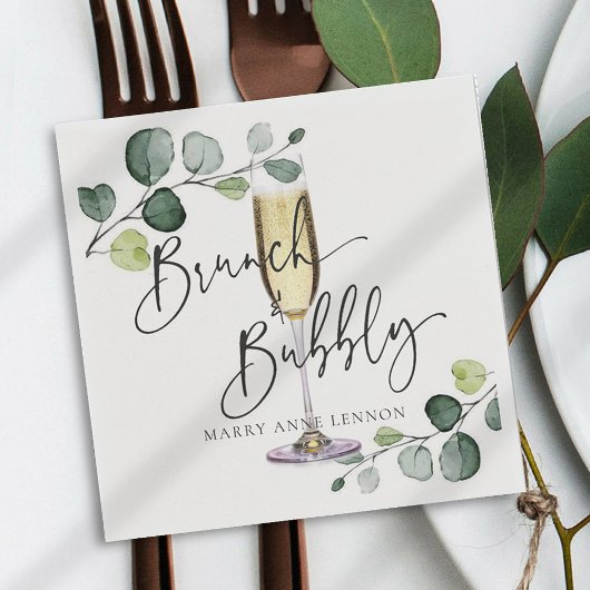 Eucalyptus Brunch en Bubble Napkins Servet
