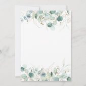 Eucalyptus Brunch en Bubble Vrijgezellenfeest Kaart (Achterkant)