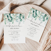 Eucalyptus brunch en bubbly uitnodiging