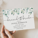 Eucalyptus Brunch met de Bride Shower-uitnodiging Kaart<br><div class="desc">Deze Brunch met de Bride Bridal Shower-uitnodiging is perfect om de bruid te vieren om een bruid te zijn die al heeft ontwikkeld. Pas uw gegevens aan zodat de bruid beschikbaar is.</div>