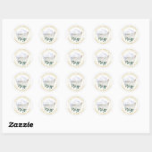 Eucalyptus Bubble Badetiket Ronde Sticker (Vel)